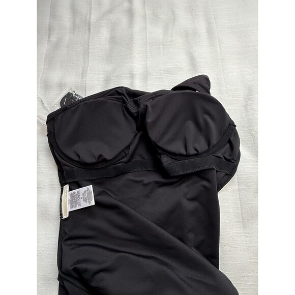 Michael Kors Embellished One-Shoulder Underwire One Piece Swimsuit Blk Sz 6 New - Picture 9 of 10